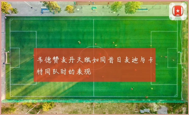 韦德赞麦丹天赋如同昔日麦迪与卡特同队时的表现